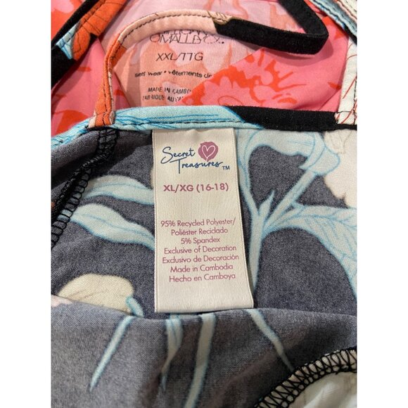 Secret Treasures Floral Chemise Black Size XL - Picture 3 of 13